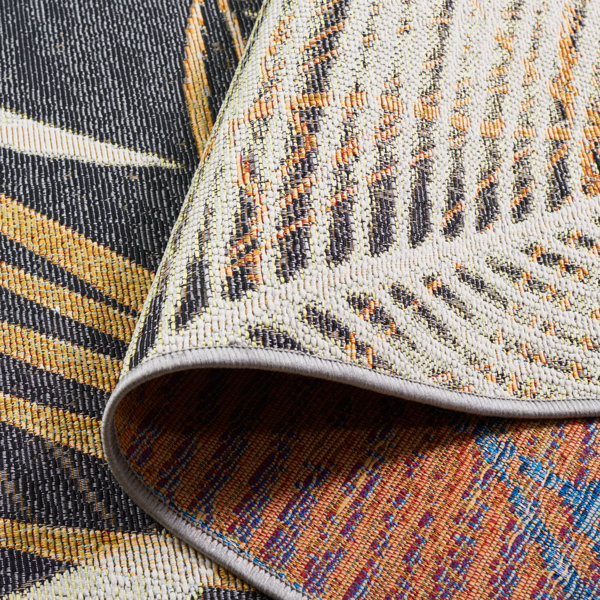 Bay Isle Home Hahira Black/Green/Gold Indoor/Outdoor Rug Wayfair